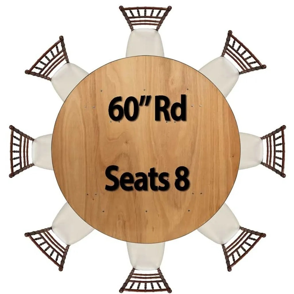 Round Table 60in (5ft) - Perfect for Events and Weddings