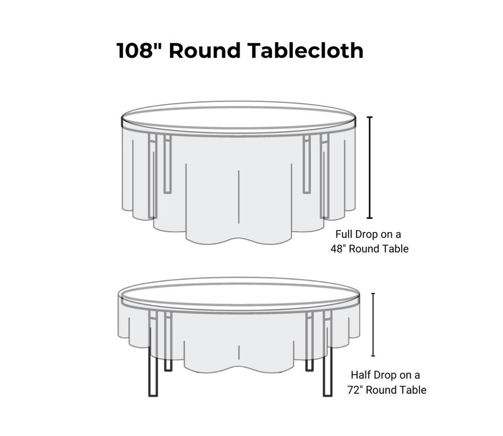 Round Table Linens - Seat Level 6ft Round Tablecloth