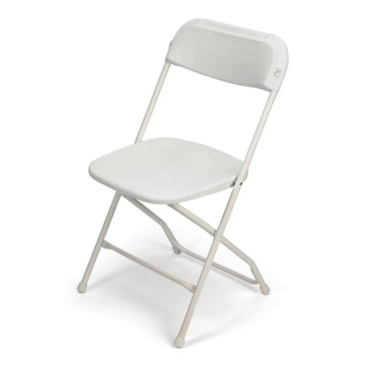 Plastic Folding White Chair - Rentals
