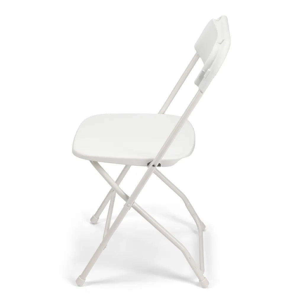 Plastic Folding White Chair - Rentals